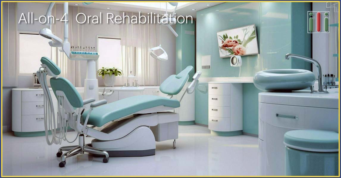 All-on-4 oral rehabilitation with a new implantation technology